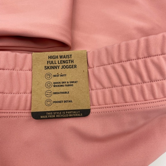 PINK VS- High Waist Skinny Joggers Quick Dry color-pink Size Large - Picture 3 of 3